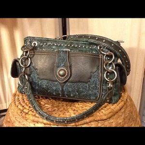 Montana West embroidered collection handbag.